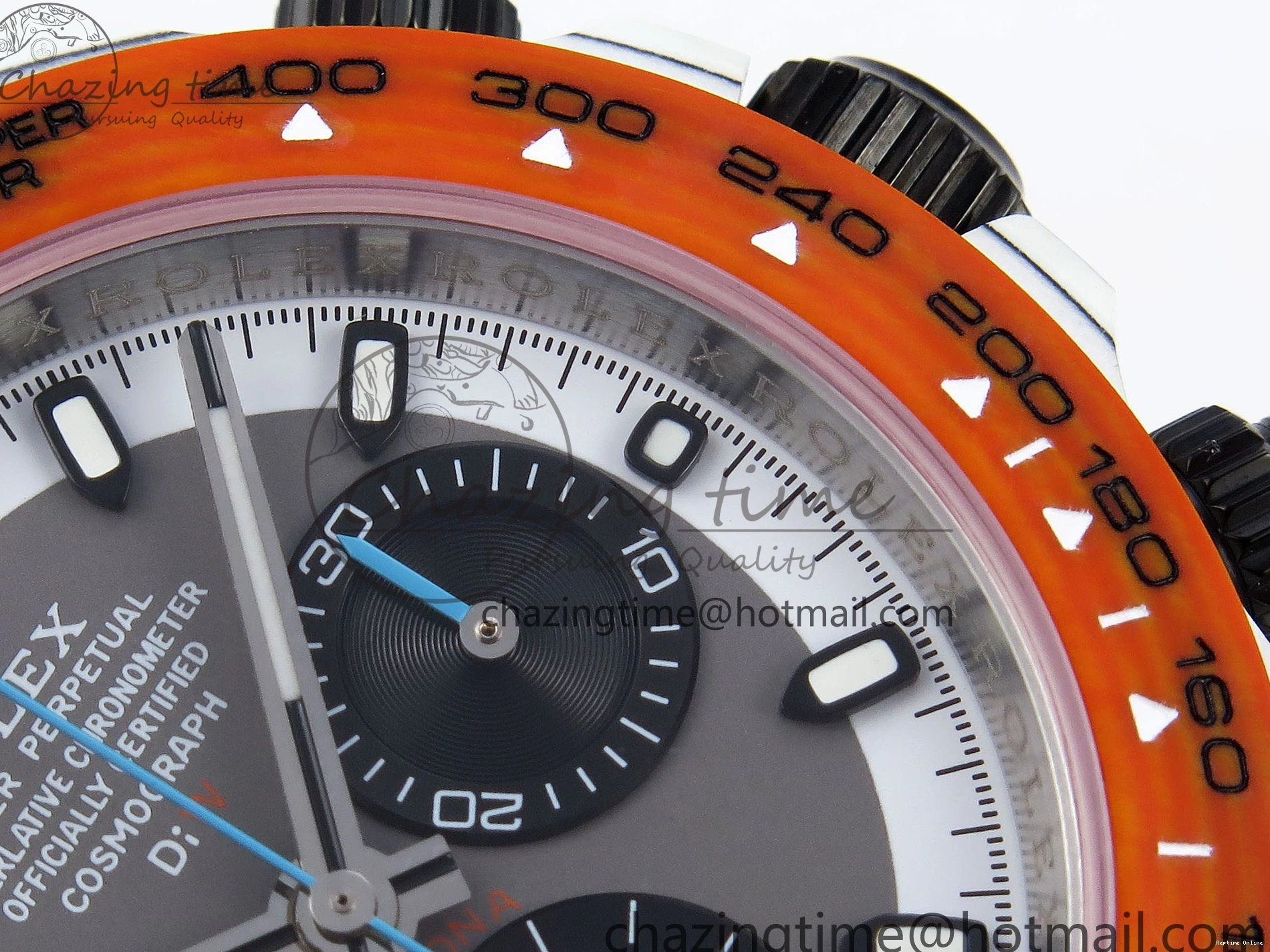 0516 Daytona DIW White Carbon Case DIWF Edition Gray White Dial Orange Bezel on Gray Nylon Strap A HighQuality 1844